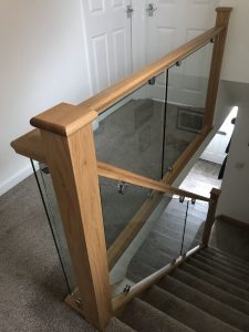 Clamped glass staircasr railings