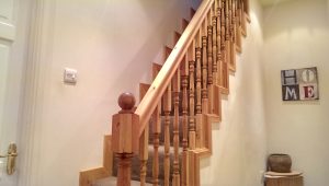 Pine staircase