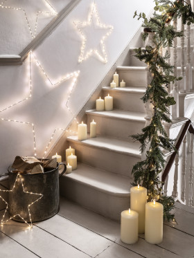 Candle Christmas Staircase Decoration