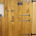Oak Ledge and Brace door with butterfly hinges