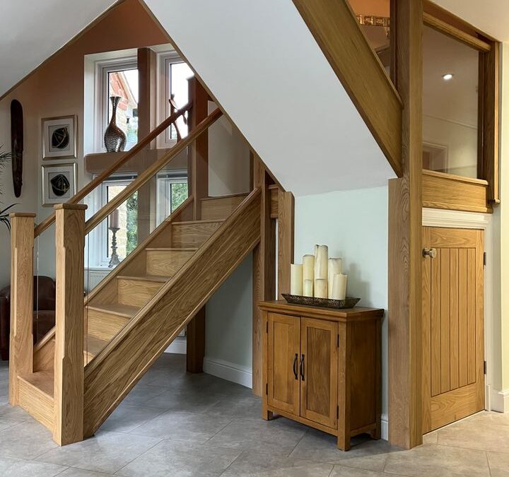 Oak and Glass Staircase Refurbishment Besford, Worcestershire